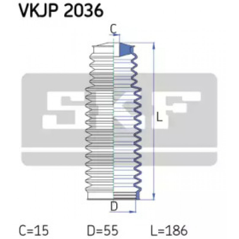 VKJP 2036 SKF - Пильовик привідного валу